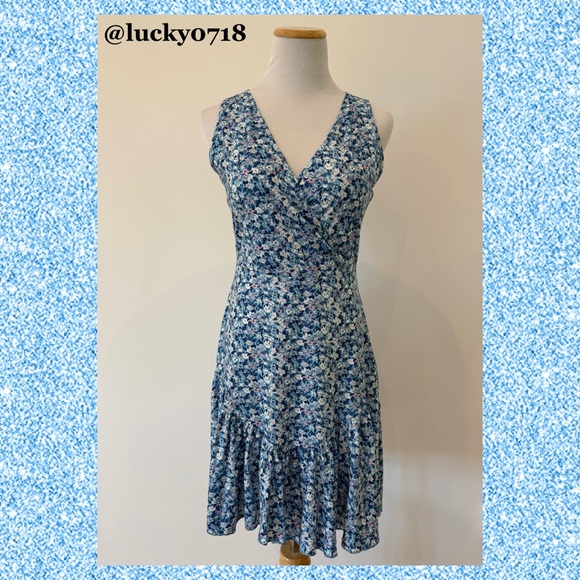 Fensace NWT Summer Sleeveless V-Neck Wrap Floral Sundress Mini Dress Sz S - Picture 6 of 10